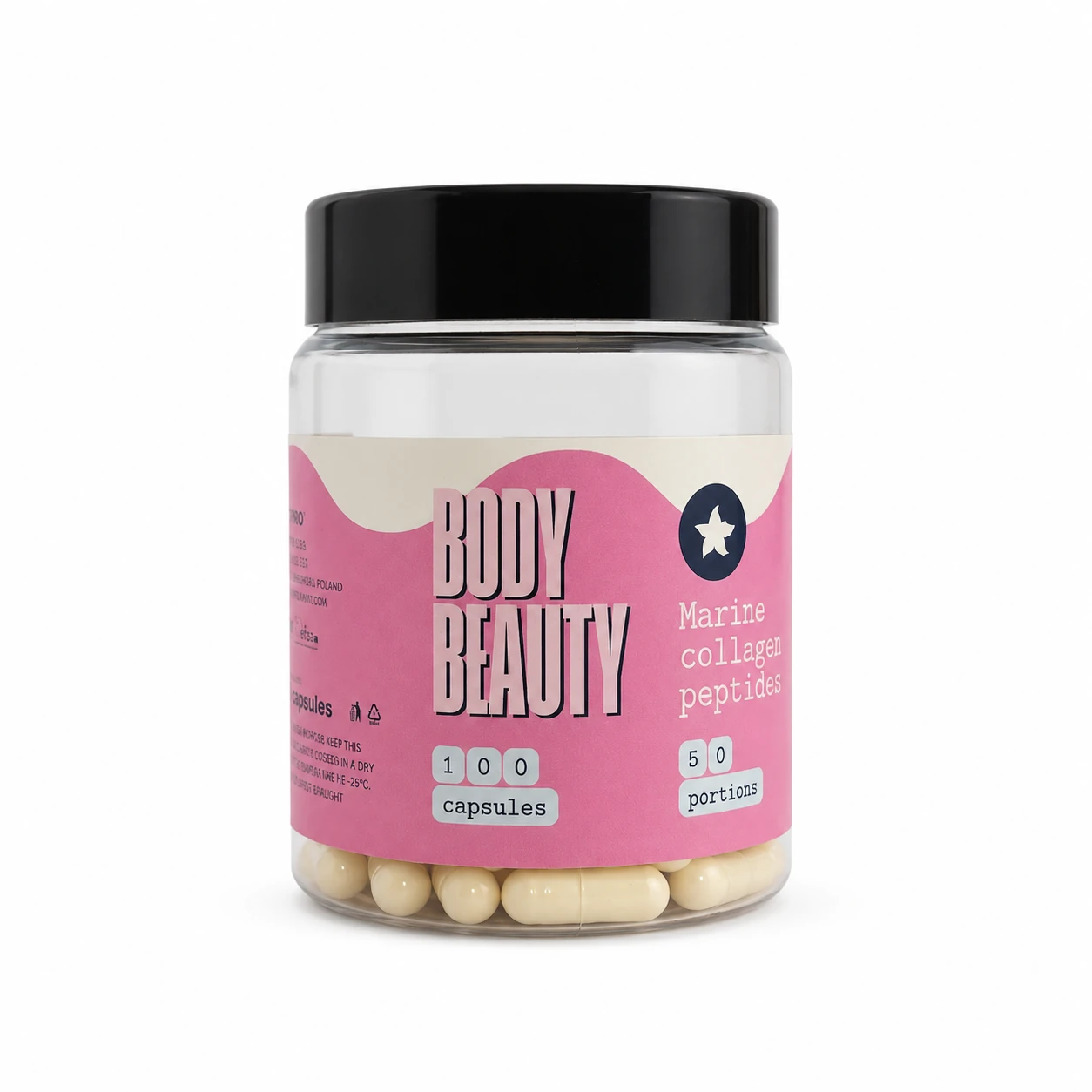 Морський колаген для шкіри та суглобів, 100 капсул — Body Beauty