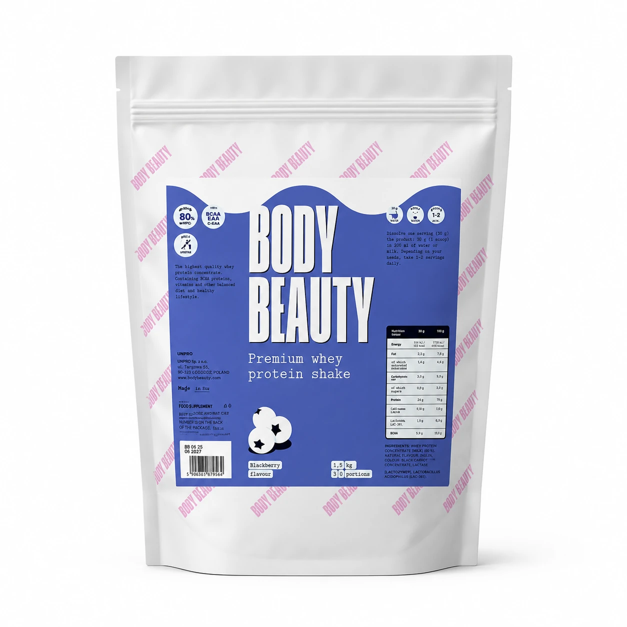 Сироватковий протеїн 80% для м’язів і відновлення, 1.8 кг Body Beauty
