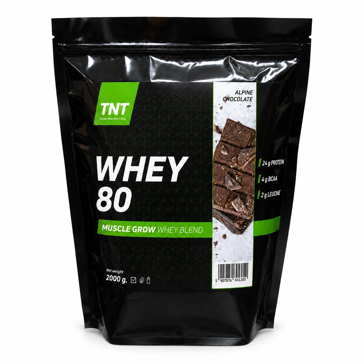 Сироватковий протеїн 80% для набору м’язової маси, 2 кг TNT Nutrition
